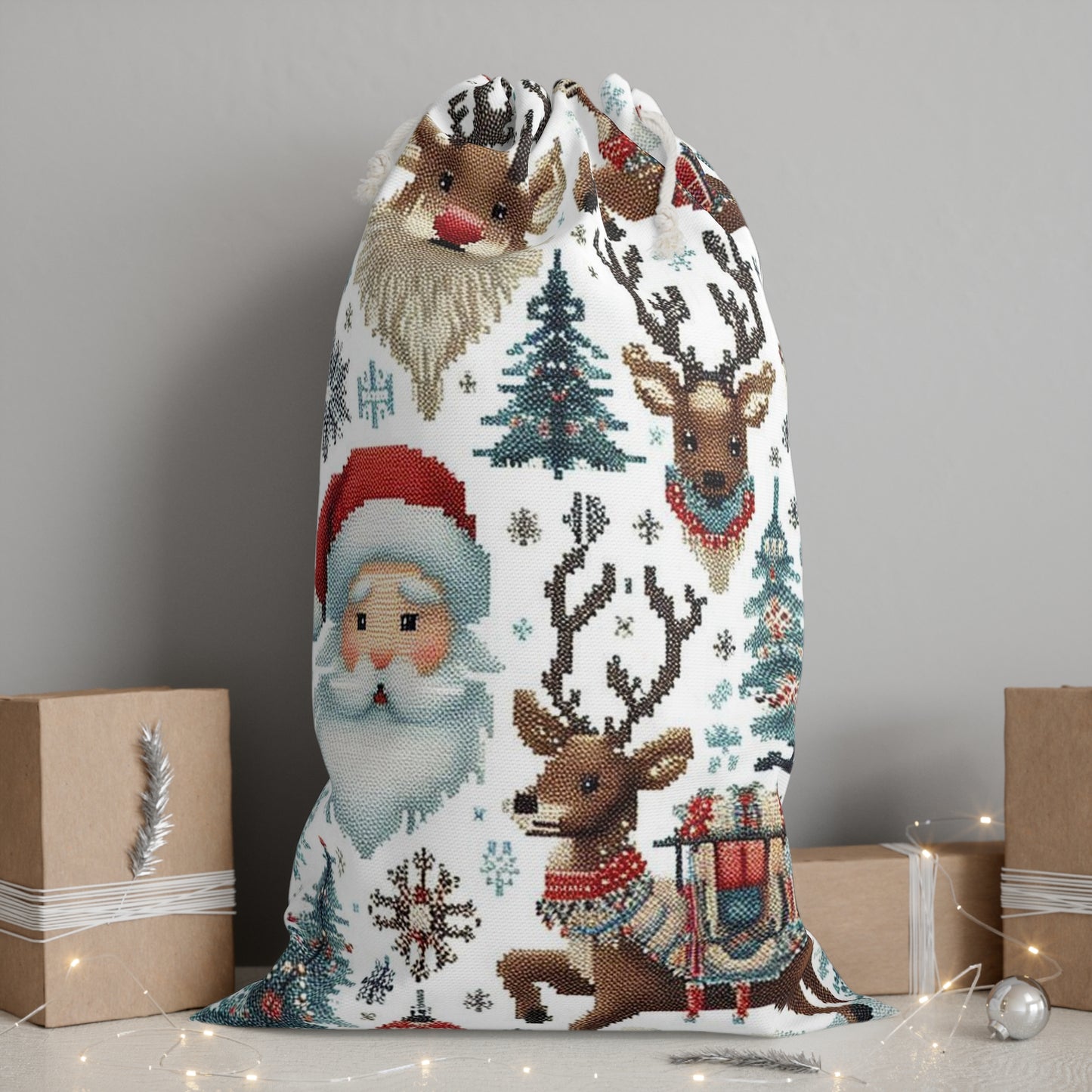 Nordic Rudolf Christmas Gift Sack