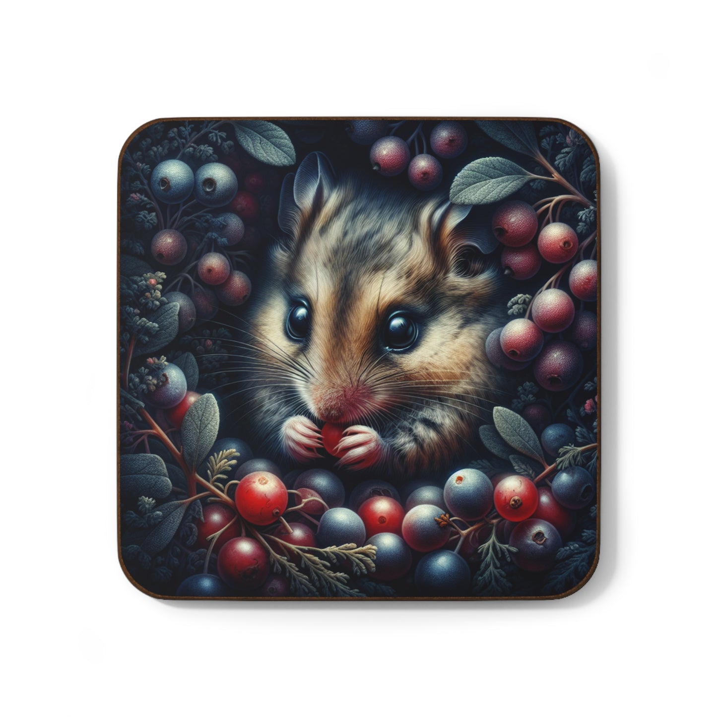 Wild Hamster Hardboard Back Coaster