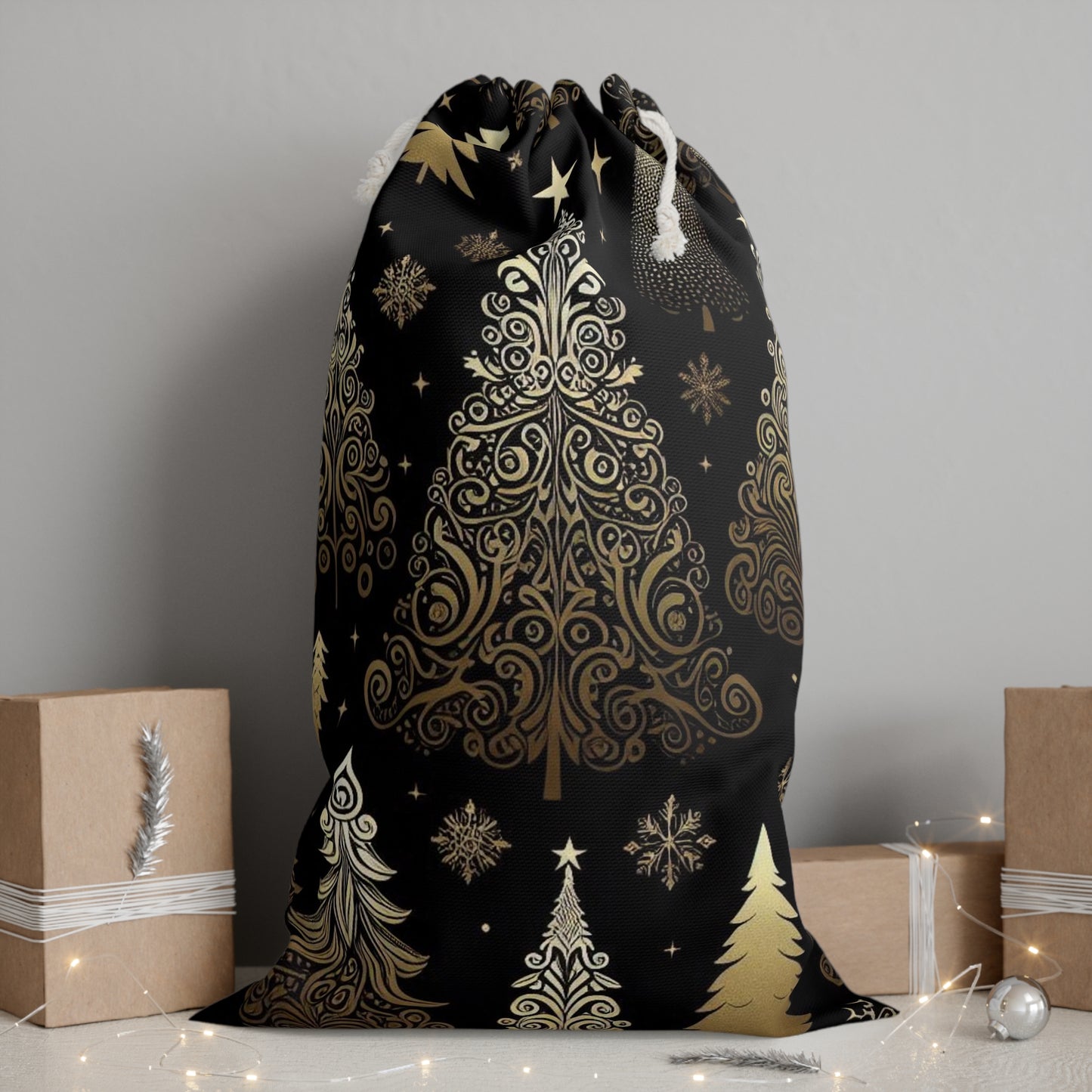 Fancy Christmas Trees Gift Sack