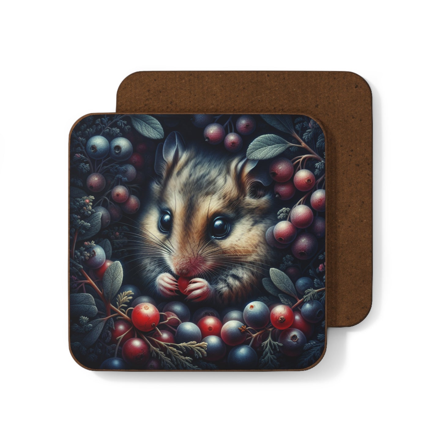 Wild Hamster Hardboard Back Coaster