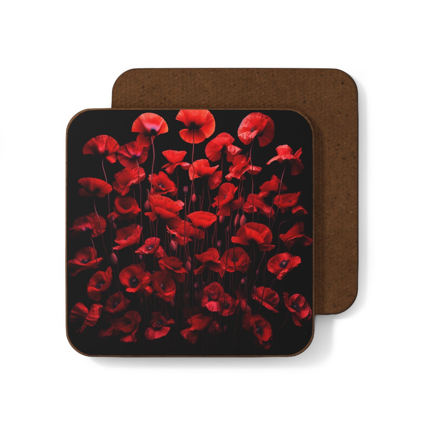 Poppies Hardboard Back Coaster
