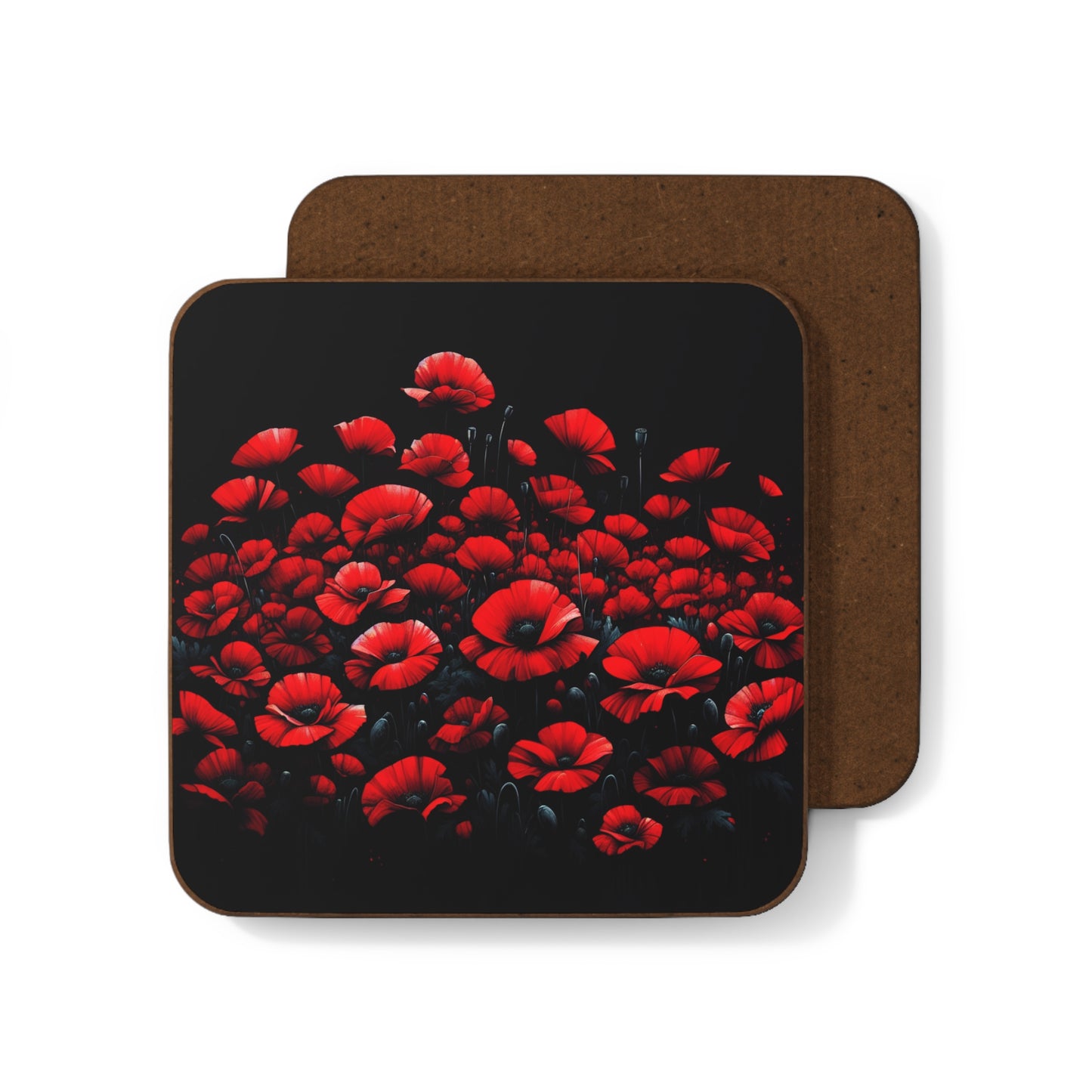 Poppies Hardboard Back Coaster