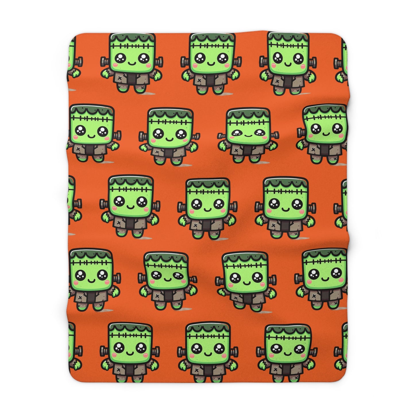 Frankie Orange Halloween Collection Sherpa Fleece Blanket