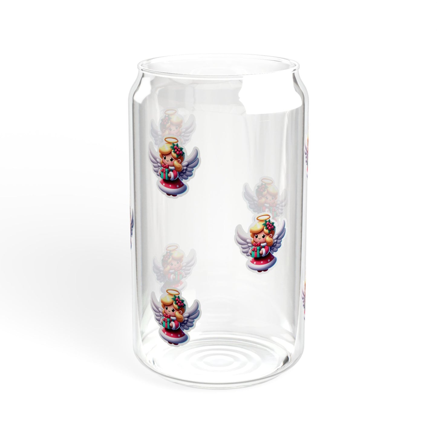 Chrismas Angel Christmas Sipper Glass, 16oz