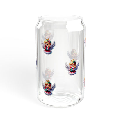 Chrismas Angel Christmas Sipper Glass, 16oz