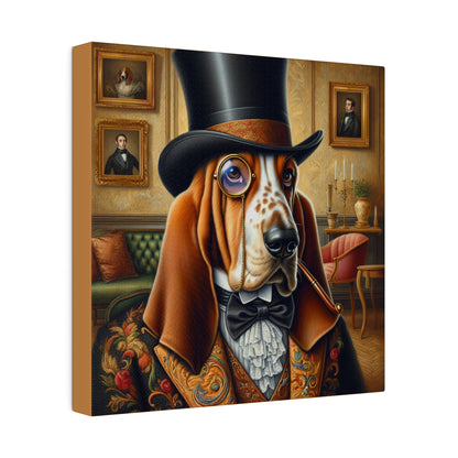 Mr Basset Hound Matte Canvas, Stretched, 0.75"
