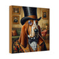 Mr Basset Hound Matte Canvas, Stretched, 0.75"