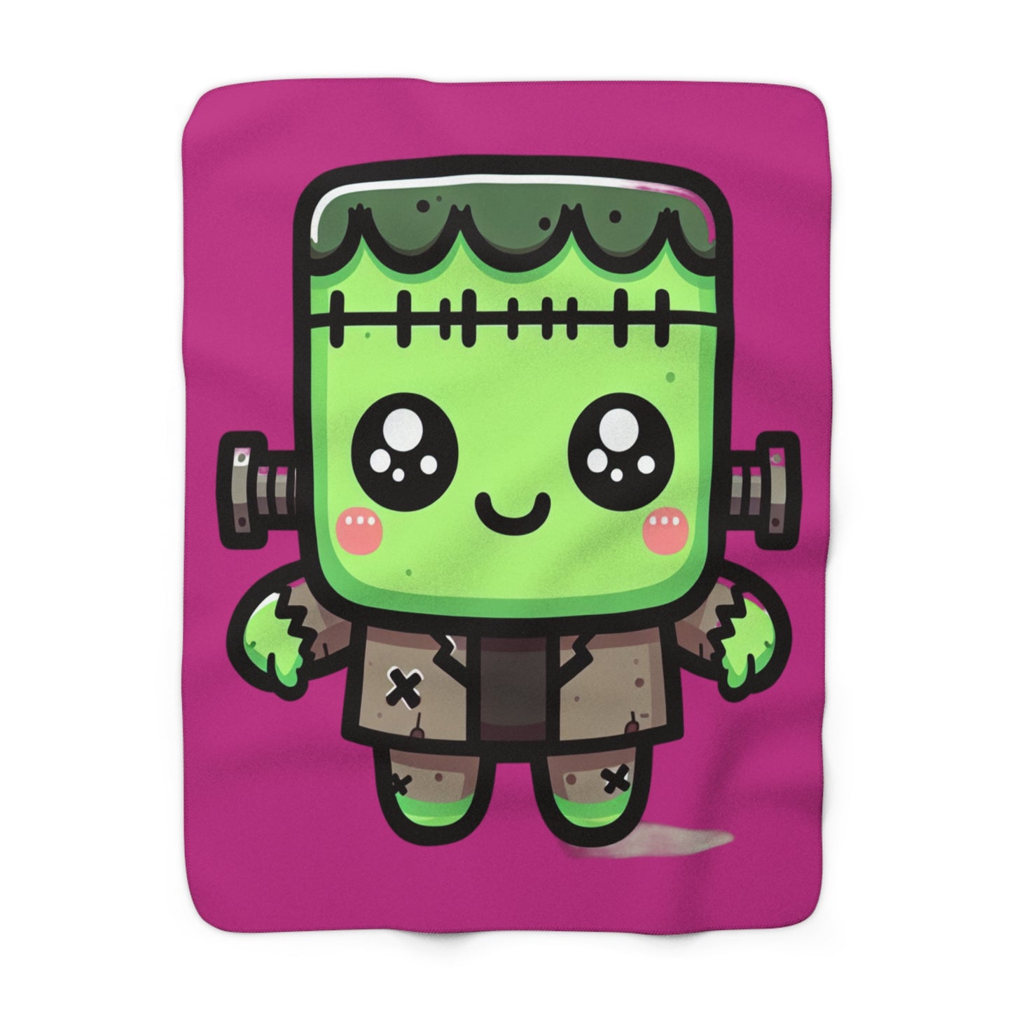 Frankie Pink Halloween Collection Sherpa Fleece Blanket