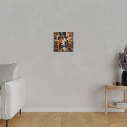 Mr Basset Hound Matte Canvas, Stretched, 0.75"