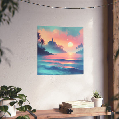 Beach Sunset F Vertical Posters
