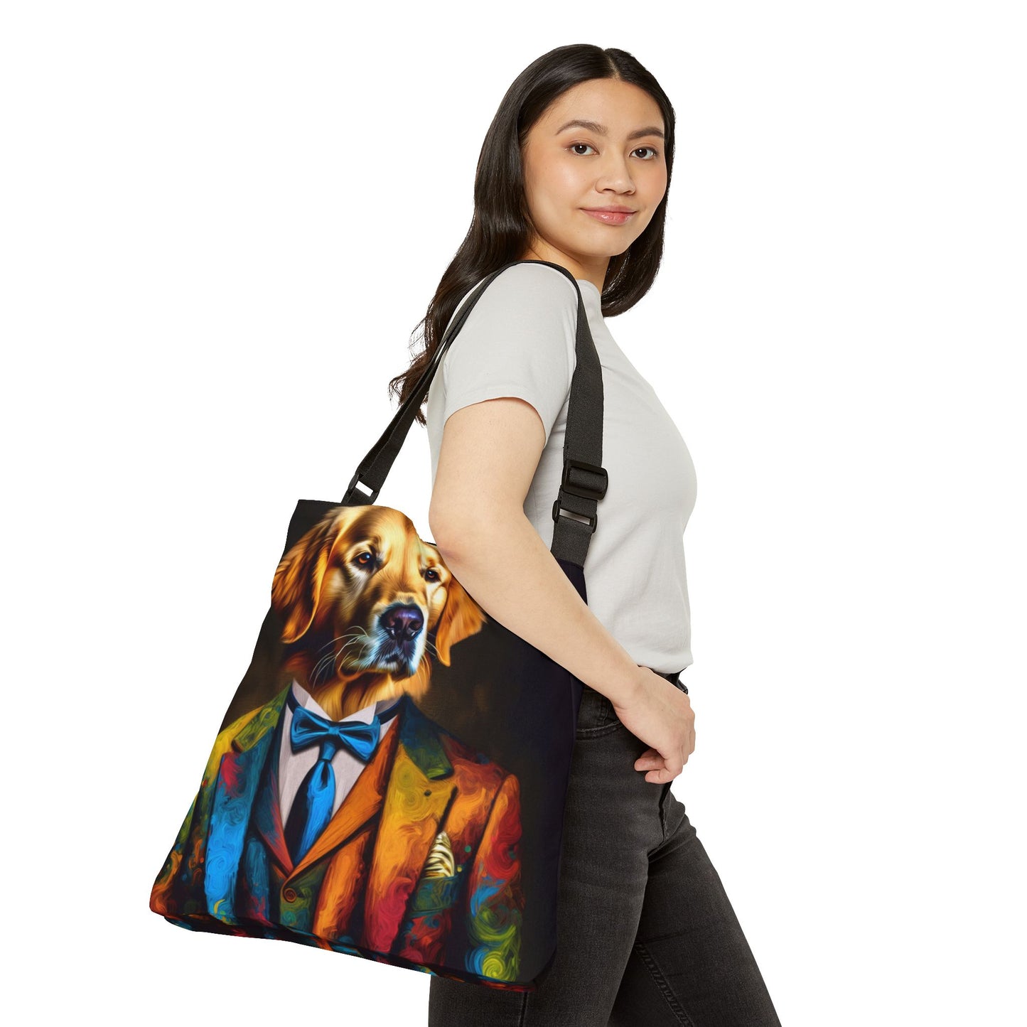Mr Golden Retriever Adjustable Tote Bag