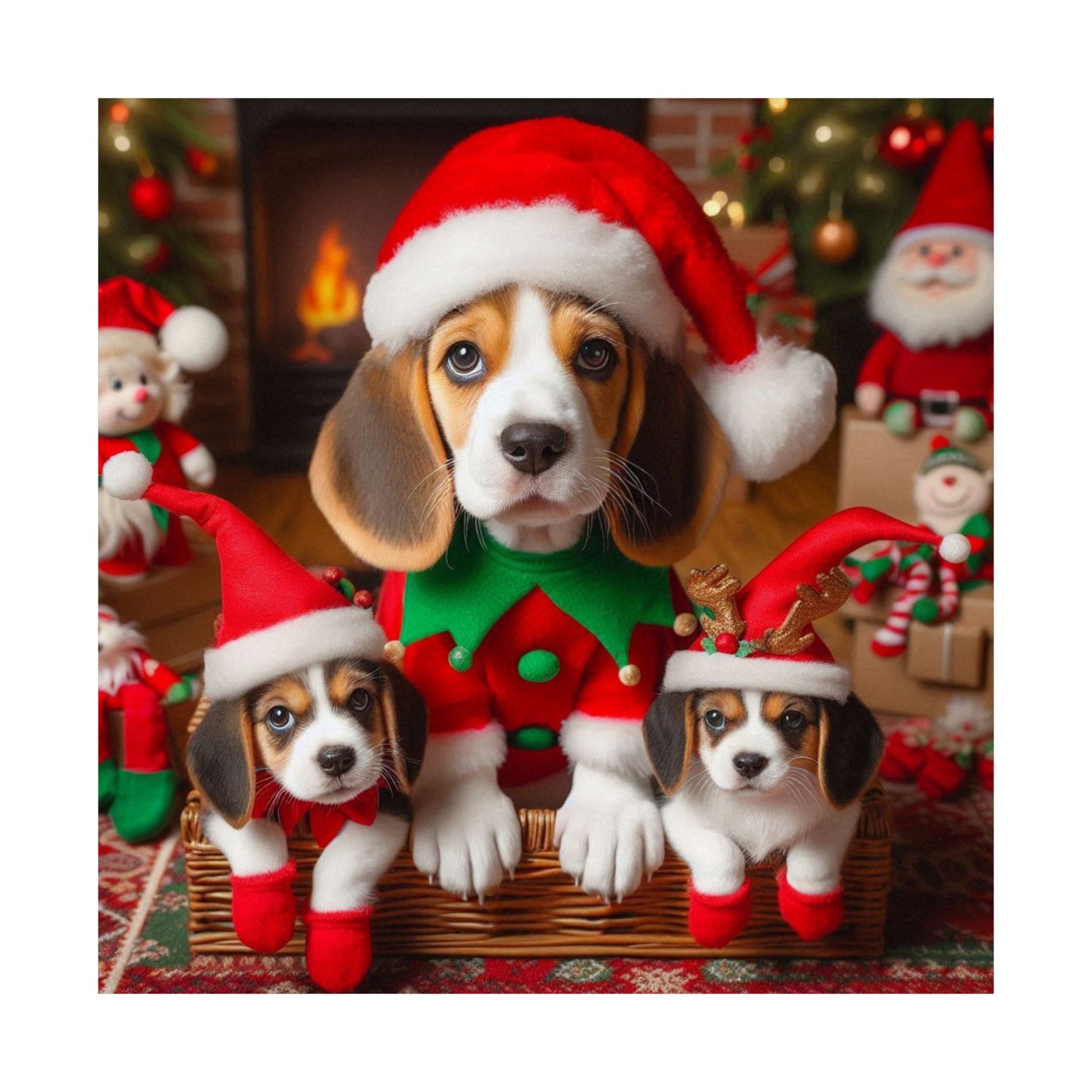 Beagle Christmas Poster