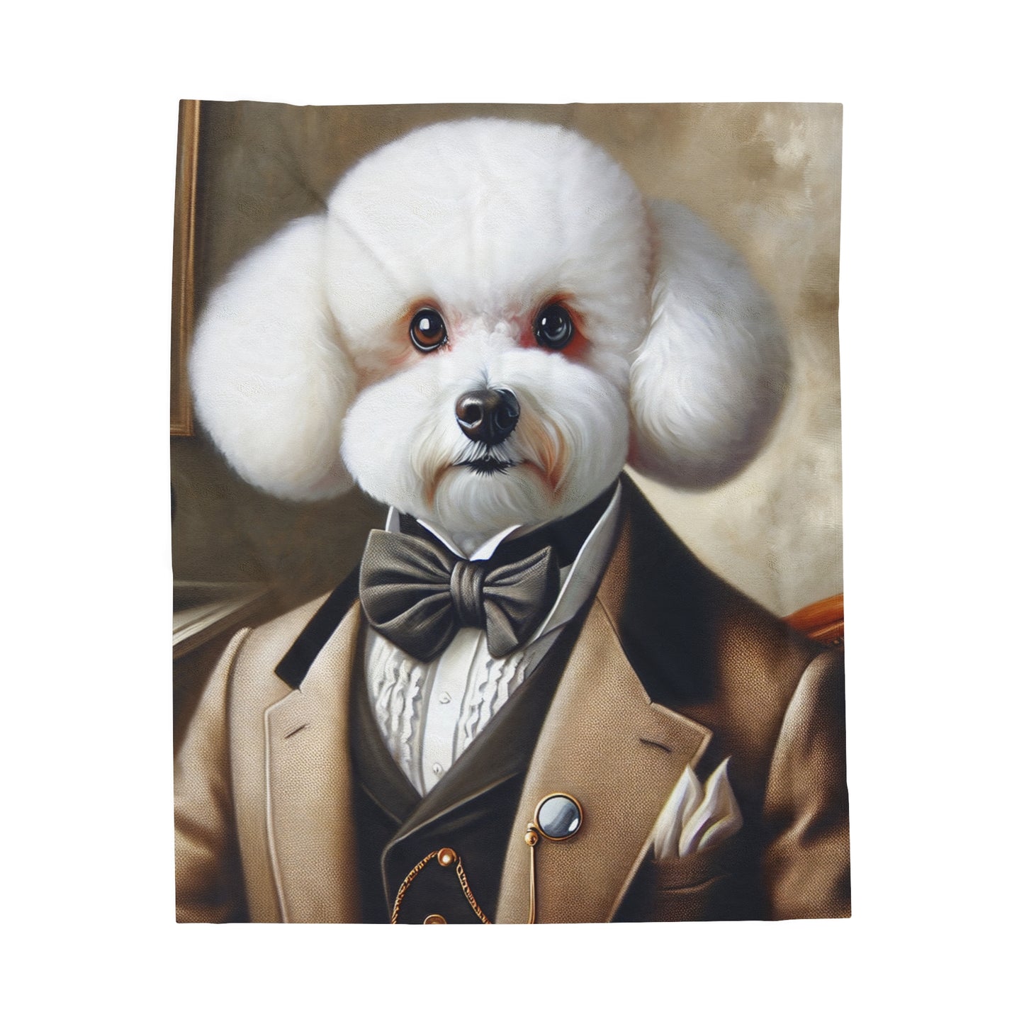 Mr Bichon Frisé Velveteen Plush Blanket