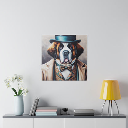 Mr Saint Bernard Matte Canvas, Stretched, 0.75"