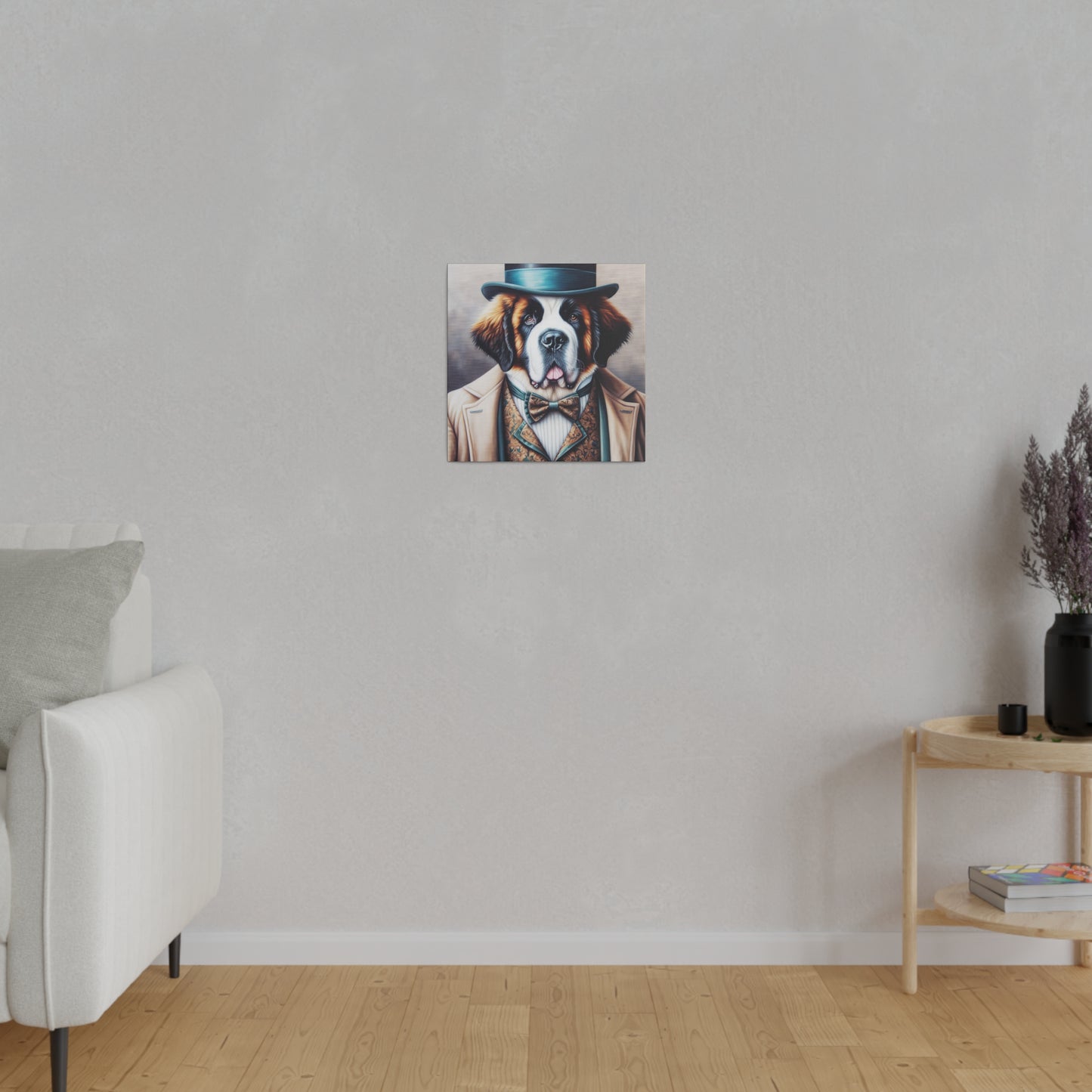 Mr Saint Bernard Matte Canvas, Stretched, 0.75"