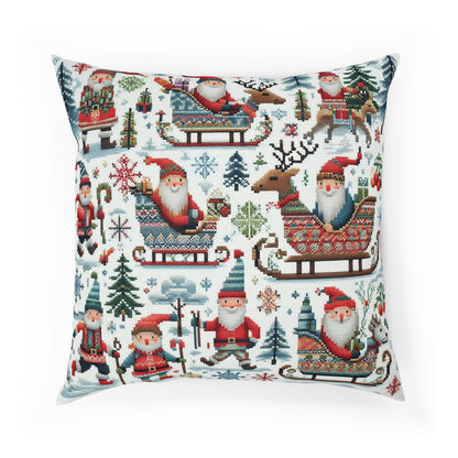 White Mint Nordic Christmas Cushion