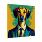 Mr Lurcher Square Matte Canvas, Stretched, 0.75"