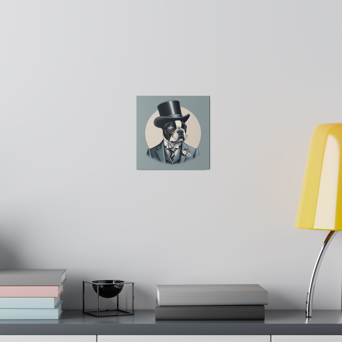 Mr Boston Terrier Matte Canvas, Stretched, 0.75"