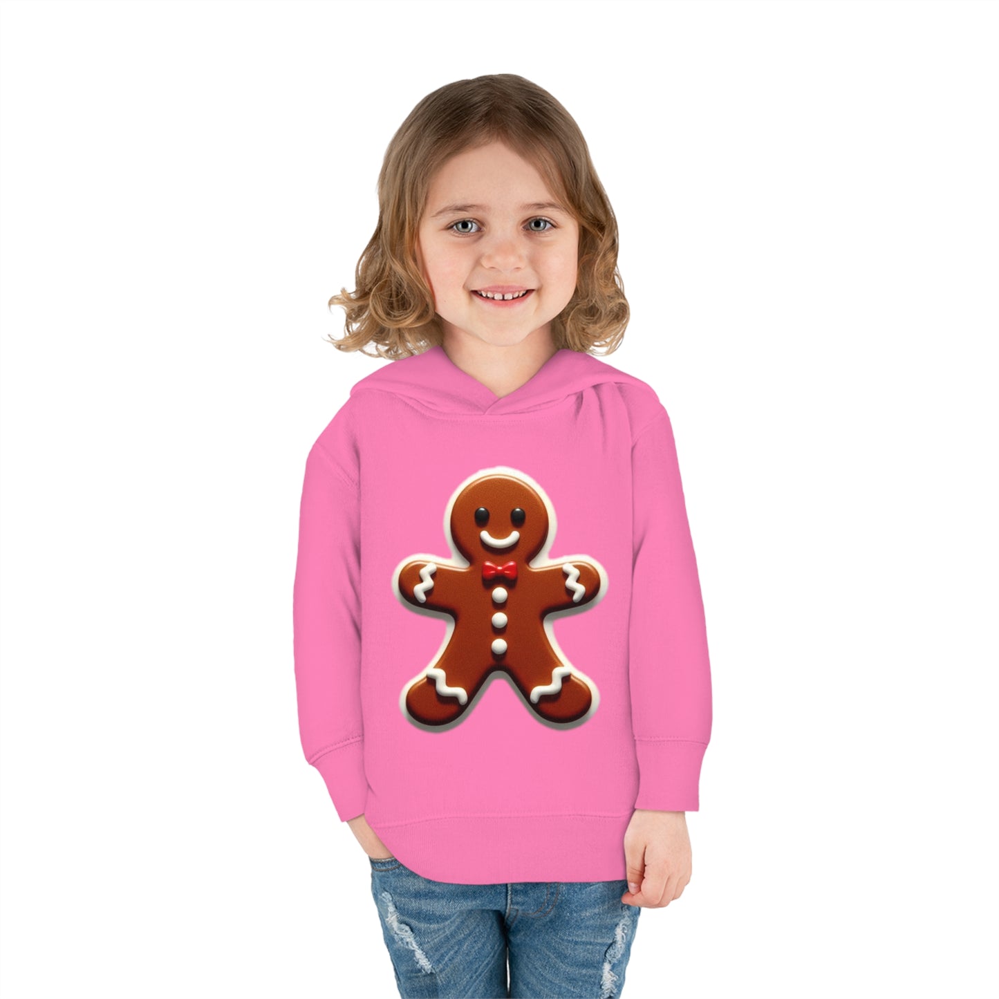 Traditional Gingerbread Man Toddler Pullover Fleece Hoodie