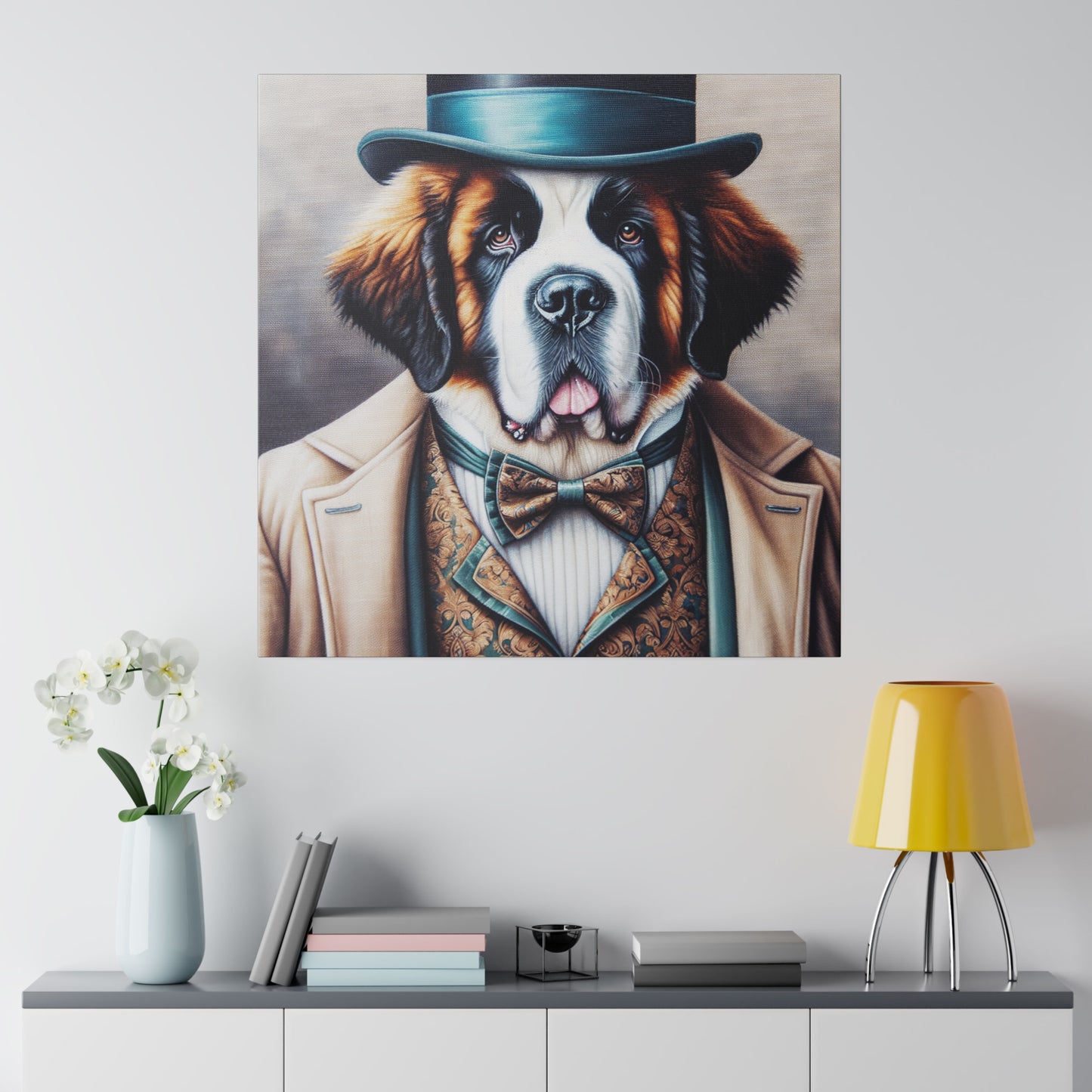Mr Saint Bernard Matte Canvas, Stretched, 0.75"