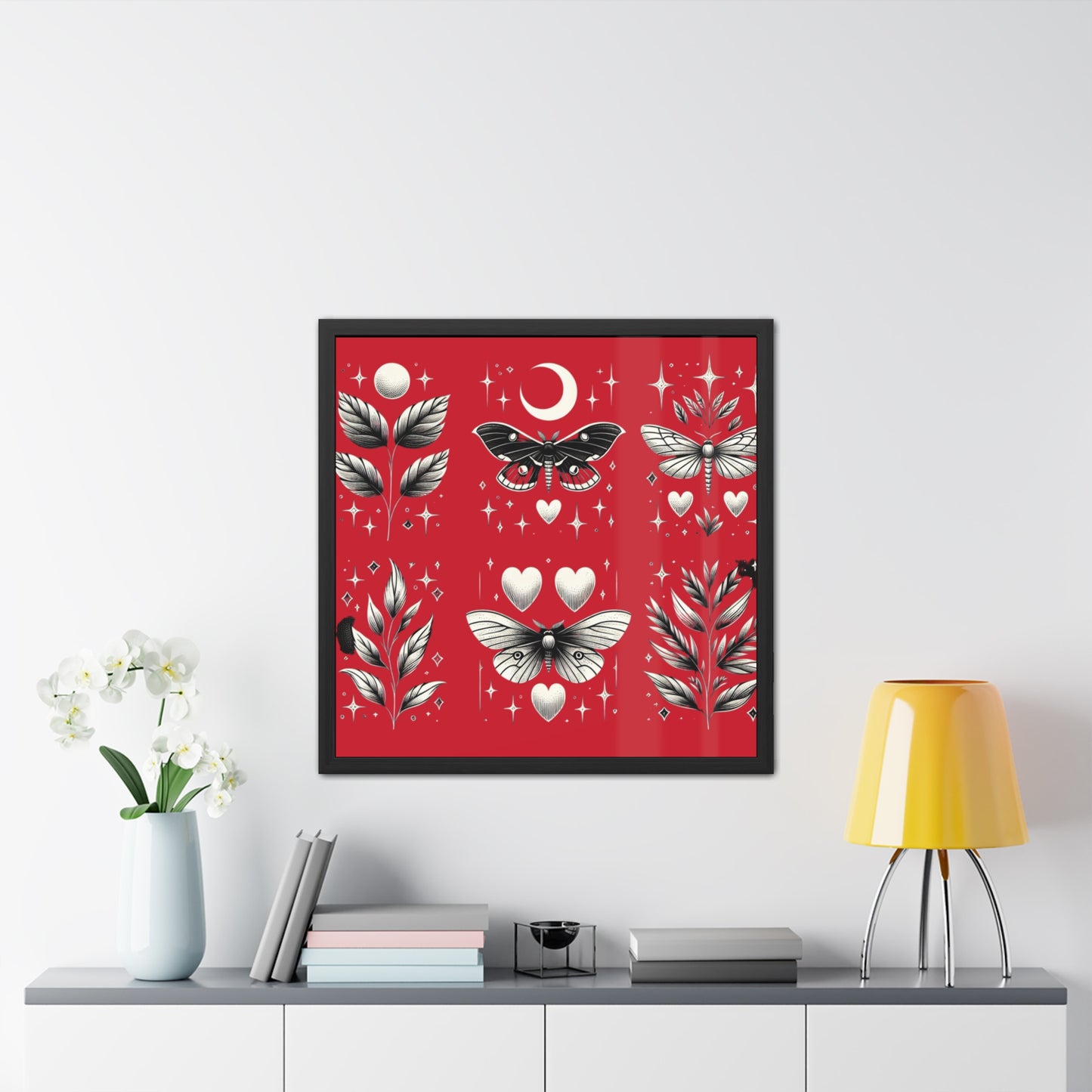 Butterfly Red Framed Posters