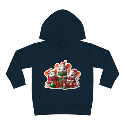 Christmas Mice Toddler Pullover Fleece Hoodie