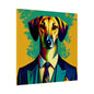 Mr Lurcher Square Matte Canvas, Stretched, 0.75"