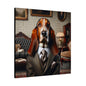 Mr Basset Hound Matte Canvas, Stretched, 0.75"