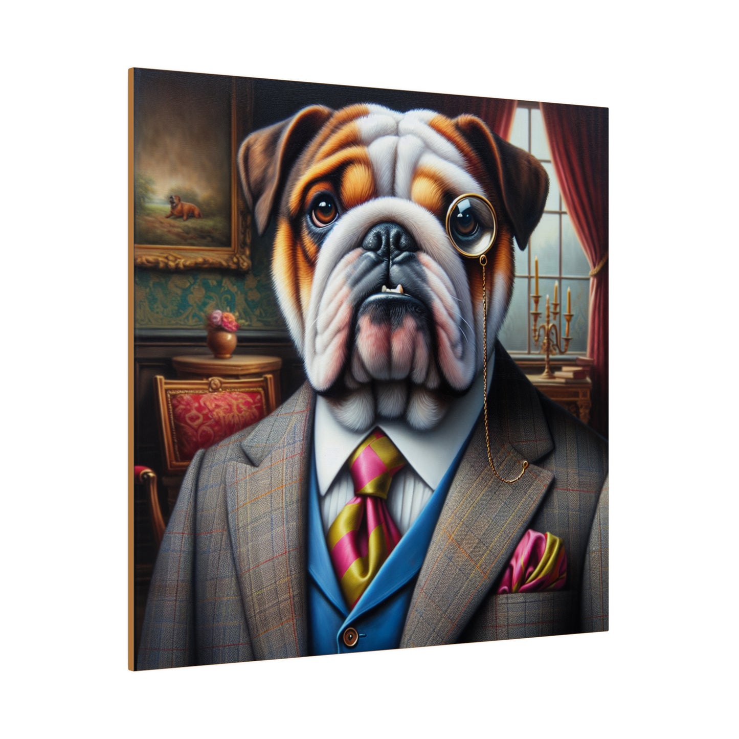 Mr British Bulldog Matte Canvas, Stretched, 0.75"