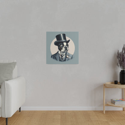 Mr Boston Terrier Matte Canvas, Stretched, 0.75"