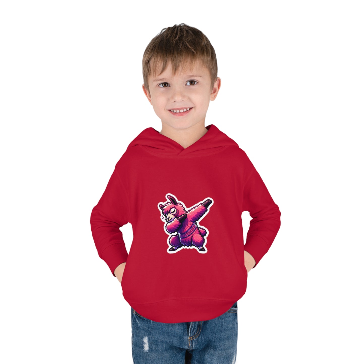 Dabbing Llama Toddler Pullover Fleece Hoodie
