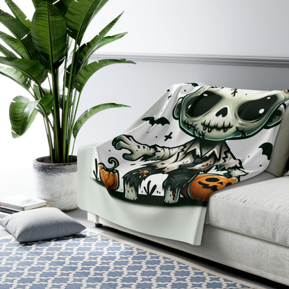 Zombie Halloween Collection Sherpa Fleece Blanket