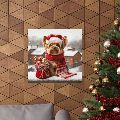 Yorkshire Terrier Christmas Poster