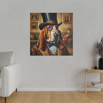 Mr Basset Hound Matte Canvas, Stretched, 0.75"