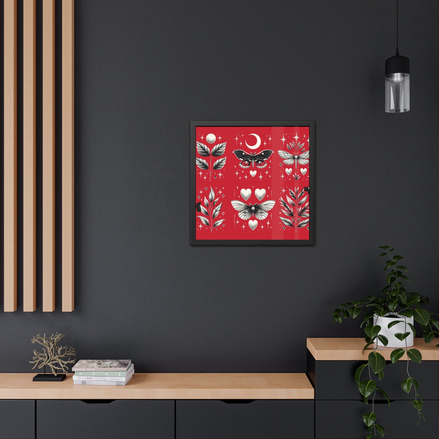 Butterfly Red Framed Posters