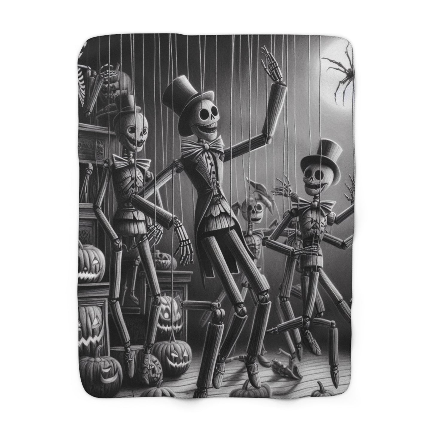 Halloween Marionettes Collection Sherpa Fleece Blanket