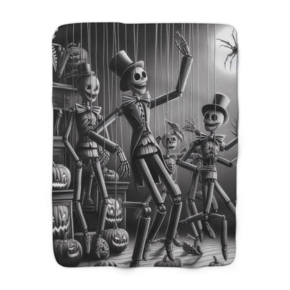 Halloween Marionettes Collection Sherpa Fleece Blanket