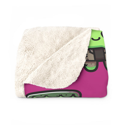 Frankie Pink Halloween Collection Sherpa Fleece Blanket
