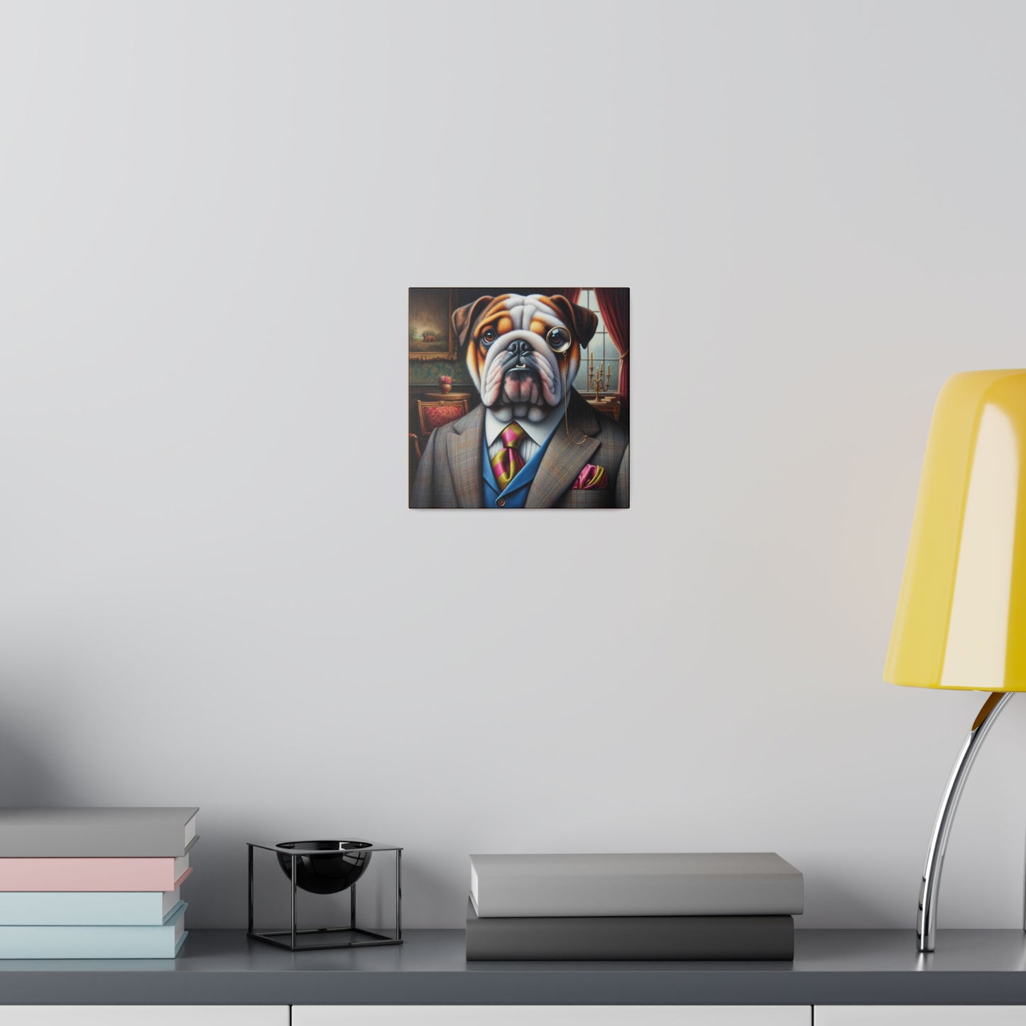 Mr British Bulldog Matte Canvas, Stretched, 0.75"
