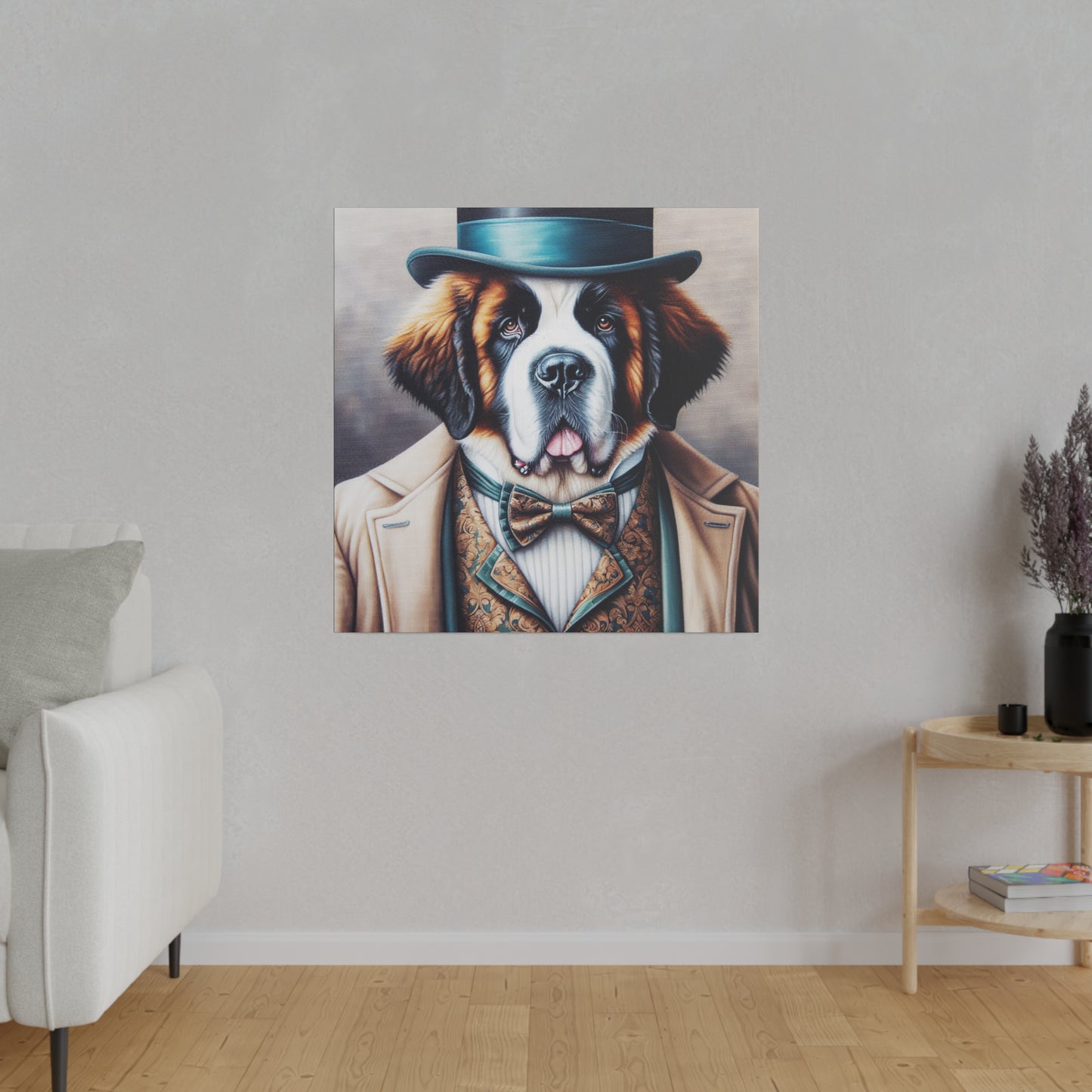Mr Saint Bernard Matte Canvas, Stretched, 0.75"