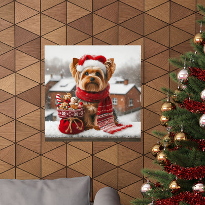 Yorkshire Terrier Christmas Poster