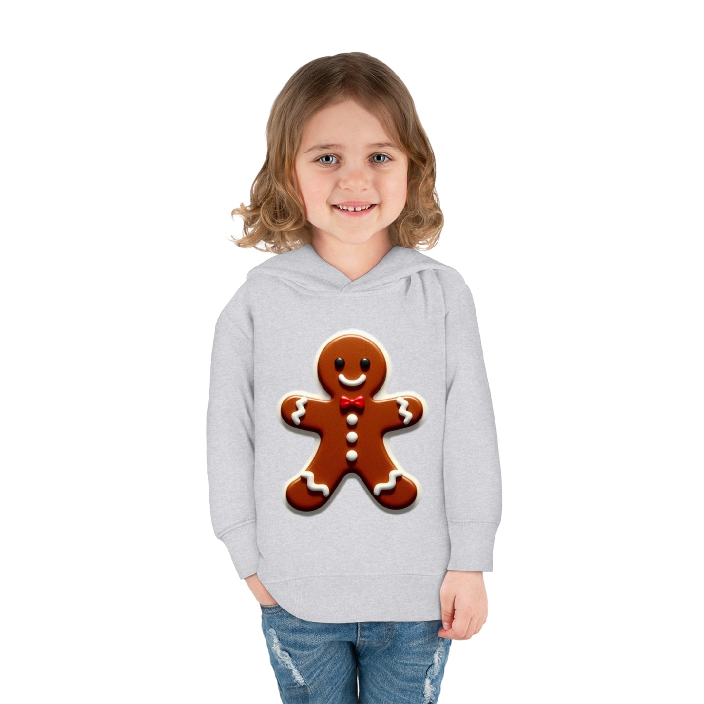 Traditional Gingerbread Man Toddler Pullover Fleece Hoodie