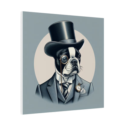 Mr Boston Terrier Matte Canvas, Stretched, 0.75"