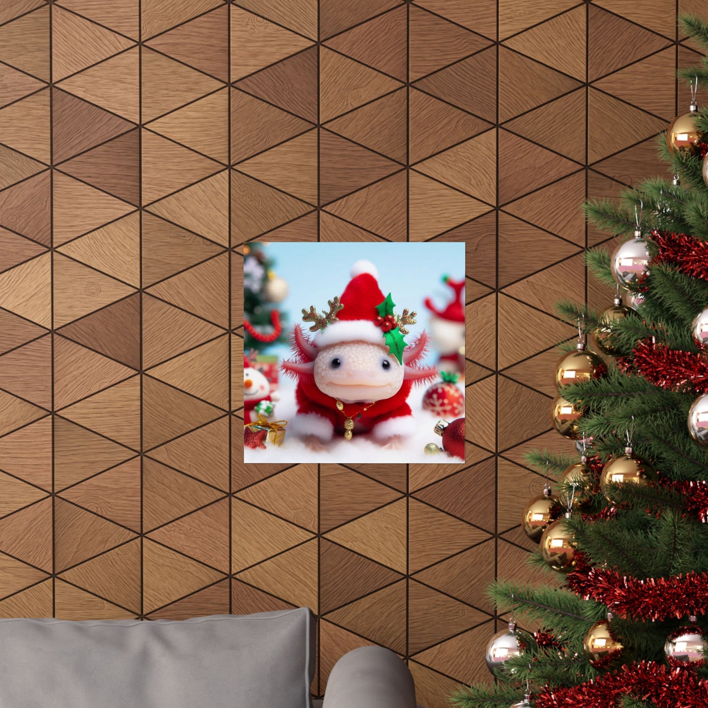 Axolotl Christmas Poster