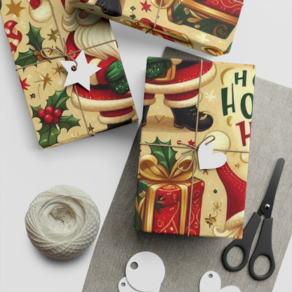 Santa Ho! Ho! Ho! Wrapping Paper Sheets, 1pc