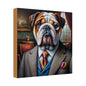 Mr British Bulldog Matte Canvas, Stretched, 0.75"