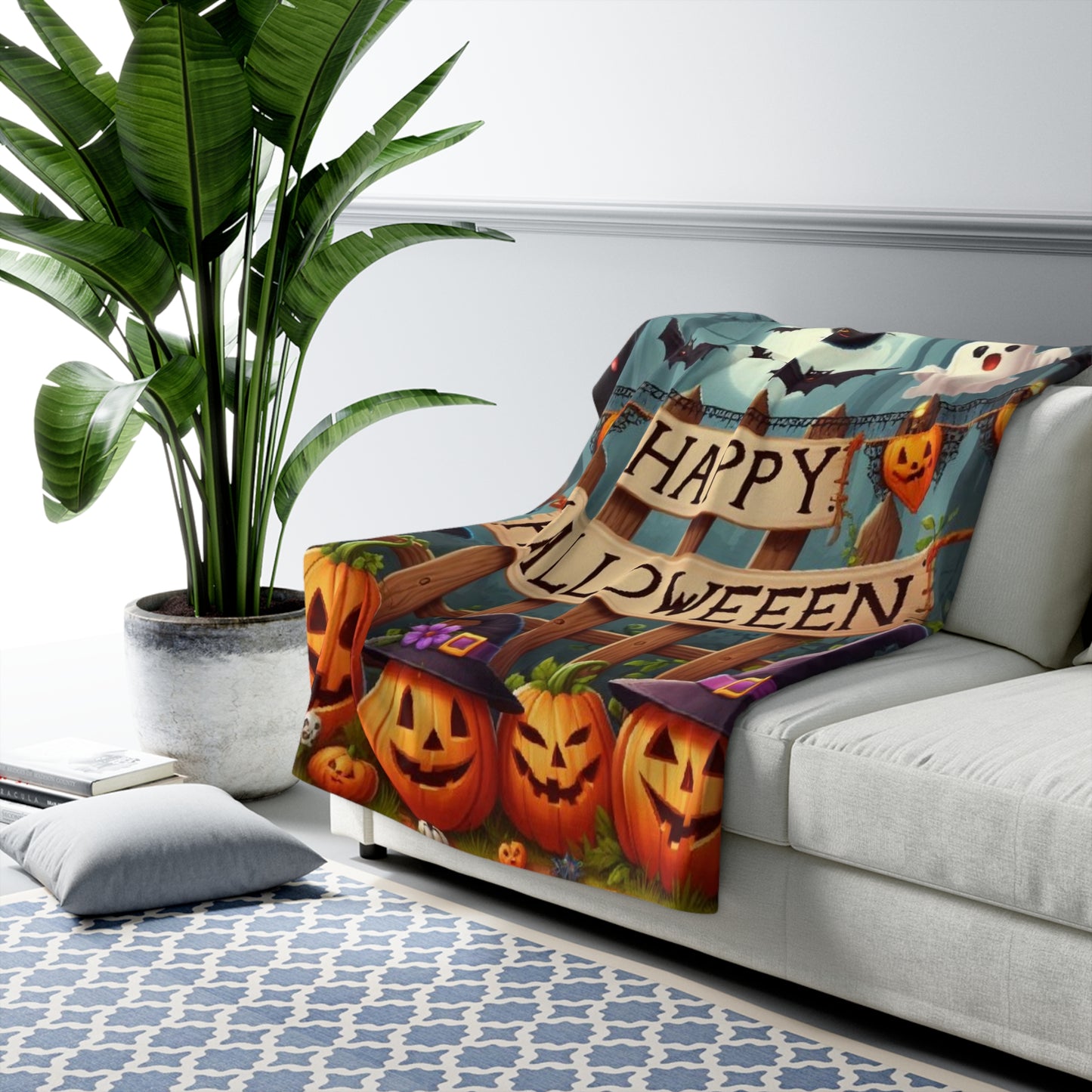 Halloween Collection Sherpa Fleece Blanket