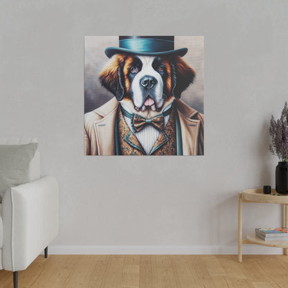 Mr Saint Bernard Matte Canvas, Stretched, 0.75"