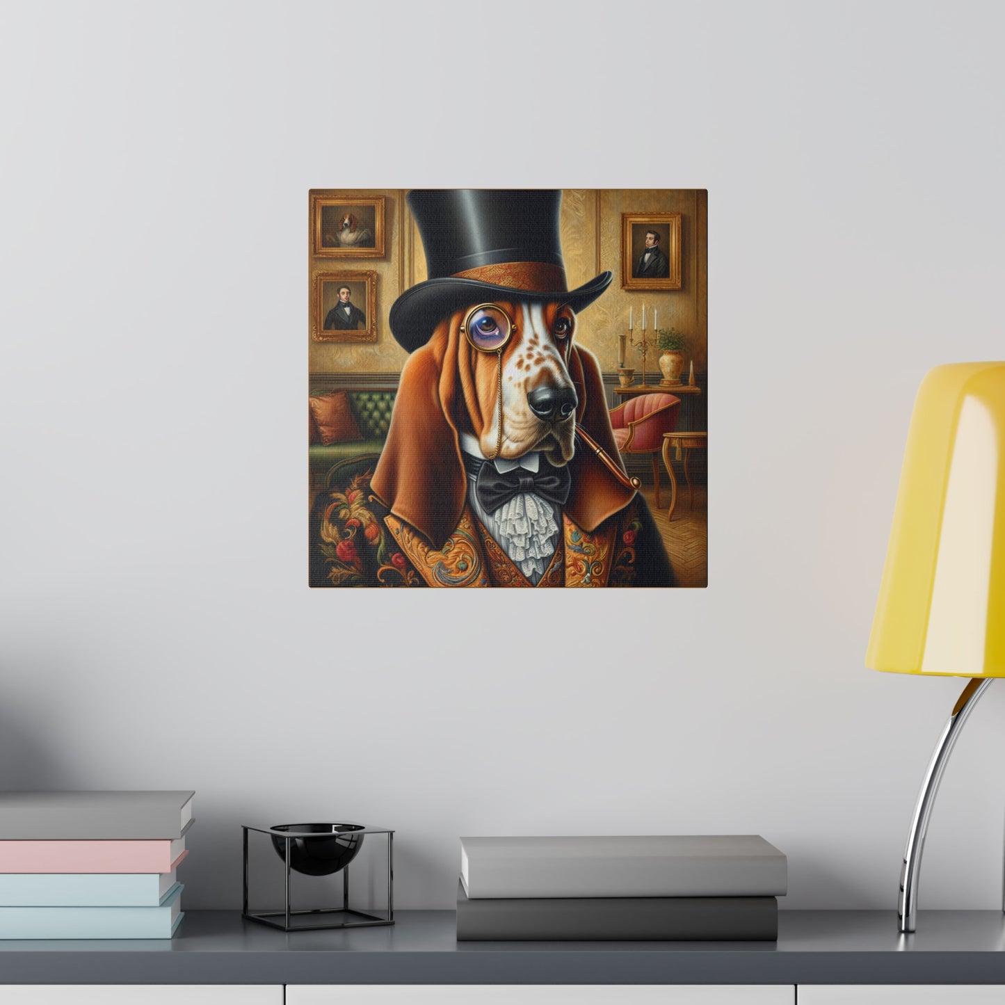 Mr Basset Hound Matte Canvas, Stretched, 0.75"