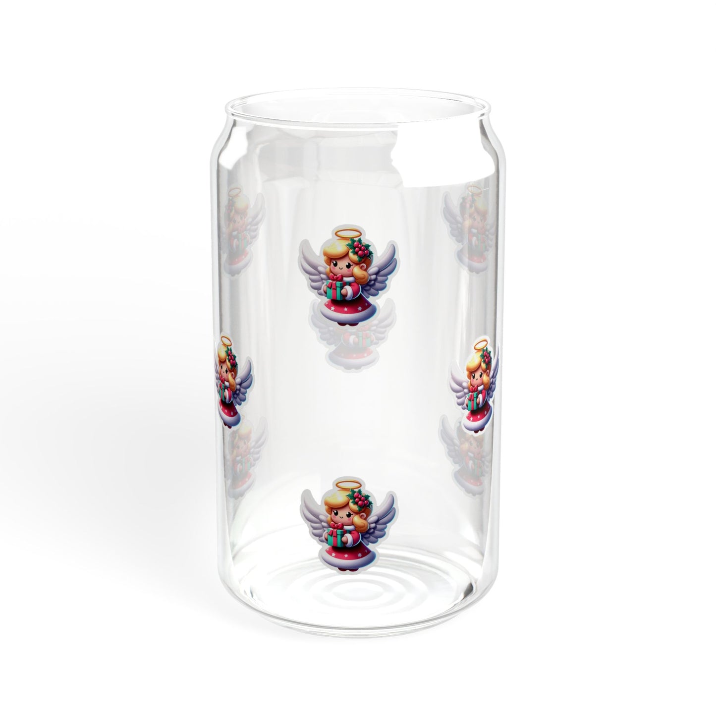 Chrismas Angel Christmas Sipper Glass, 16oz